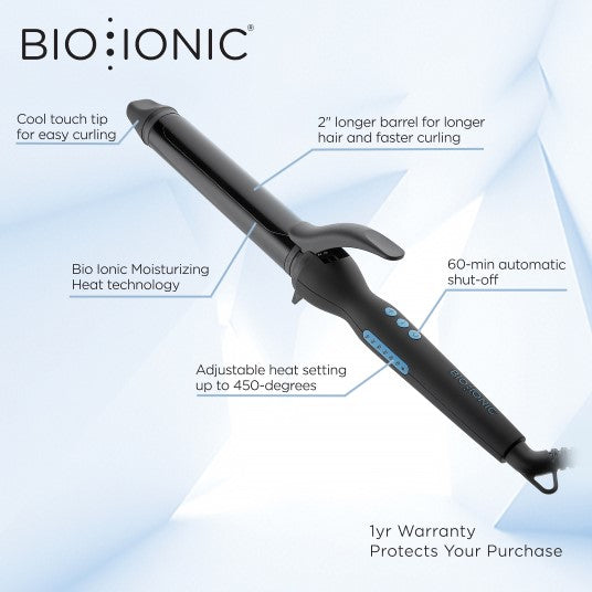 Bioionic Long Barrel Curling Iron 1 in